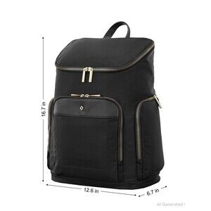Samsonite Black Men's Travel Backpack with Gold Hardware, women’s bag 🏖️